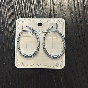Brighton silver hoop earrings brand new with tags.